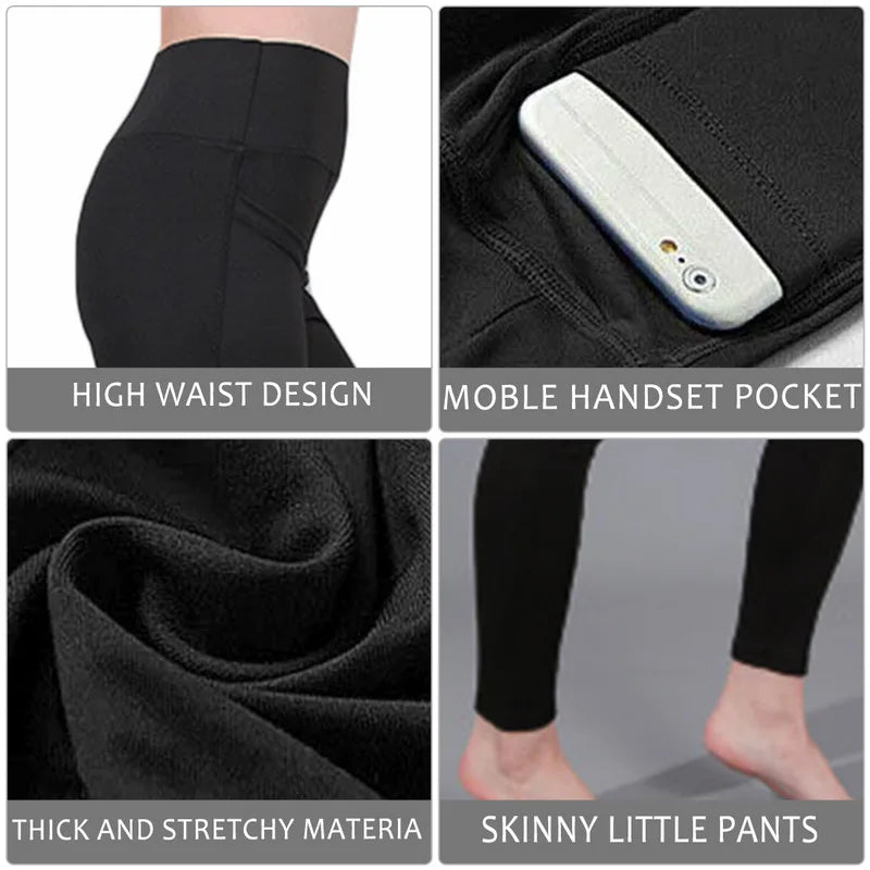 Elastische High Waist Yoga Leggings für Frauen – Mit Bauchkontrolle, Po-Raffung, Taschen und nahtloser Gym-Kompression für höchsten Komfort