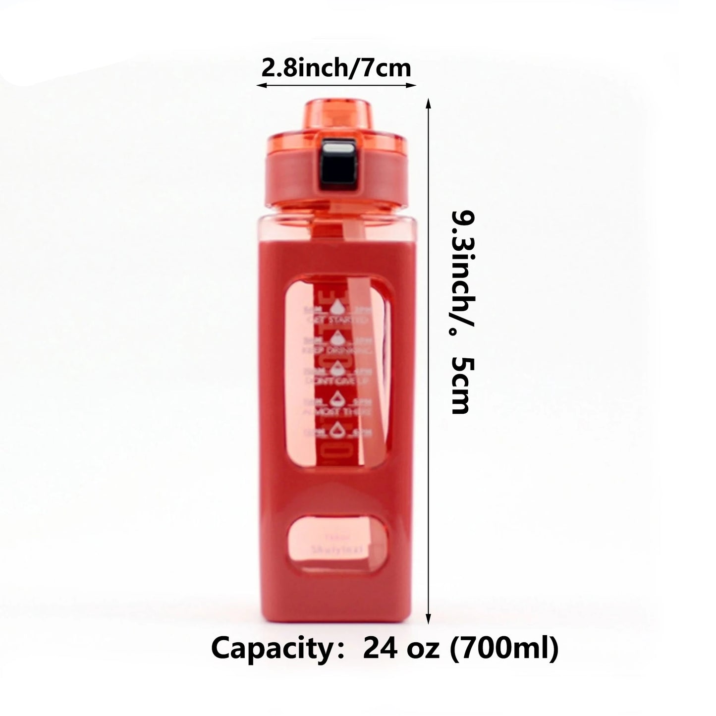 1 Stück Sommerliche Plastik-Wasserflasche mit Bounce Cap – Doppel-Trinkbecher mit Strohhalm, Kompakt und tragbar, Perfekt für Schule und Sport