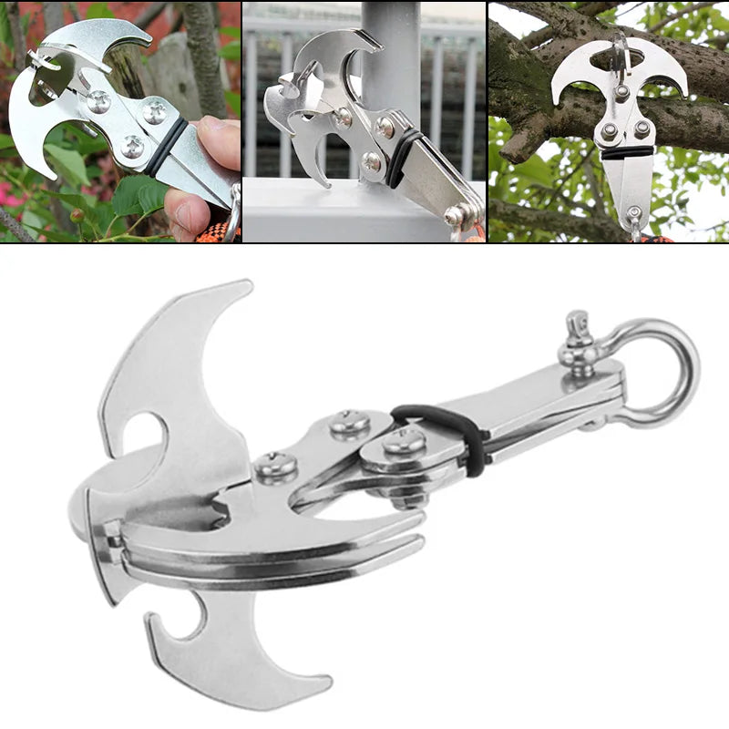 Multifunktionales Outdoor Kletterklaue Karabiner aus Edelstahl