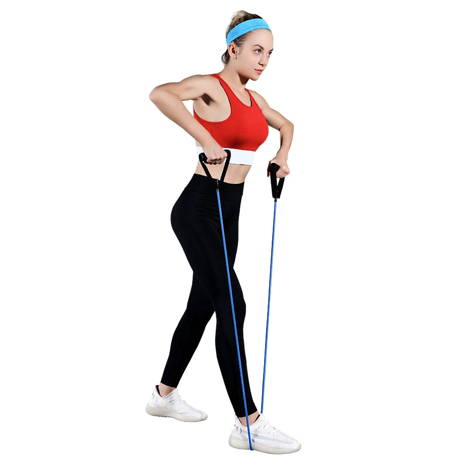 Widerstandsbänder-Set mit Griffen (5 Stufen) – Perfekt für Ganzkörper-Workouts, Muskelaufbau und Flexibilitätstraining