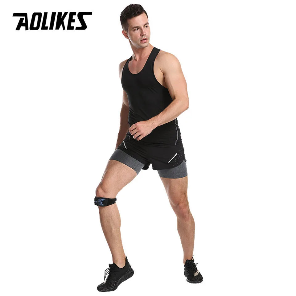 AOLIKES Verstellbare Kniebandage – Schmerzreduzierender Patella-Stabilisator für Sport, Wandern & Fitness