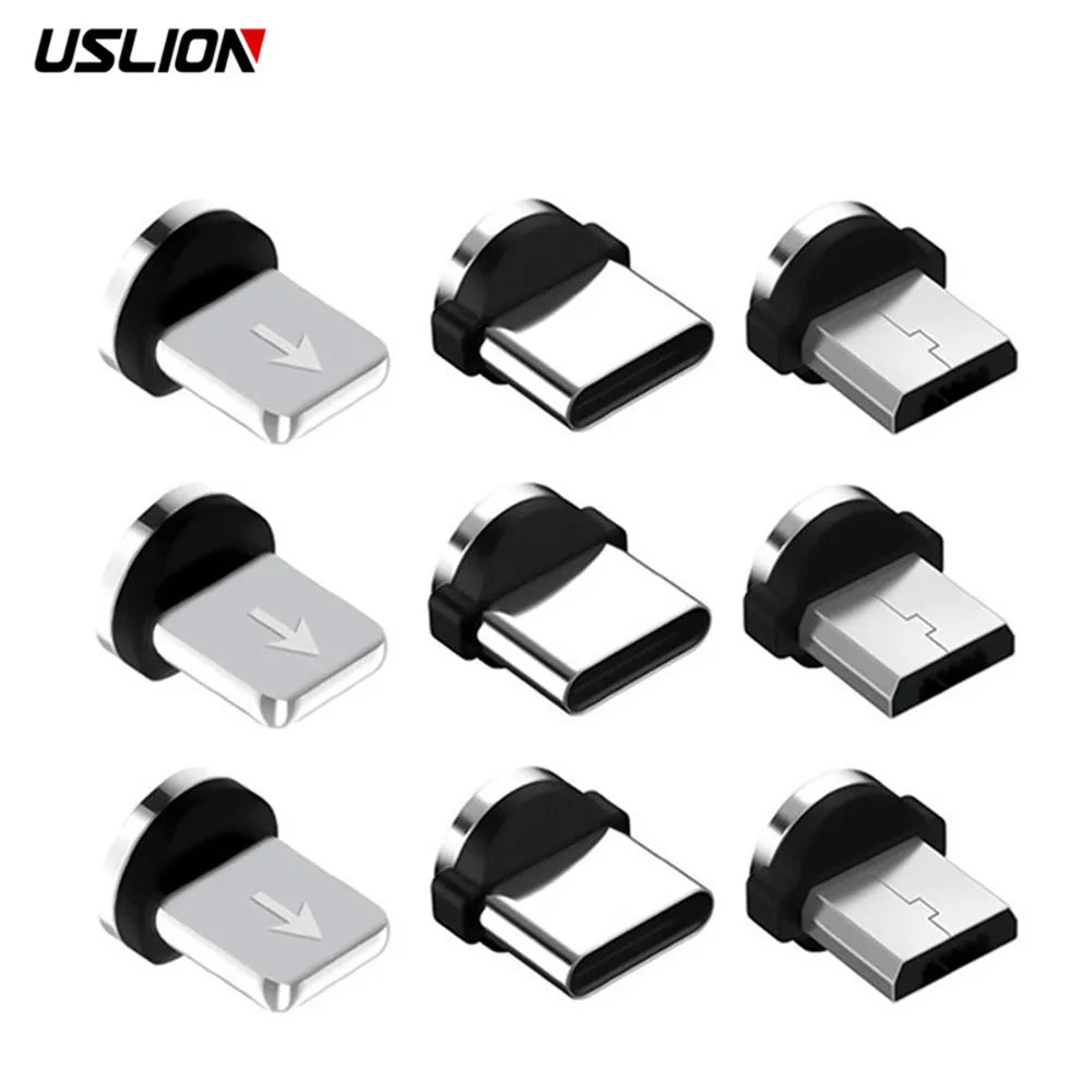 USLION 5 Stücke 360° Rotierende Magnetspitzen – Austauschbare Adapter für Handys, einfach zu bedienen, langlebig