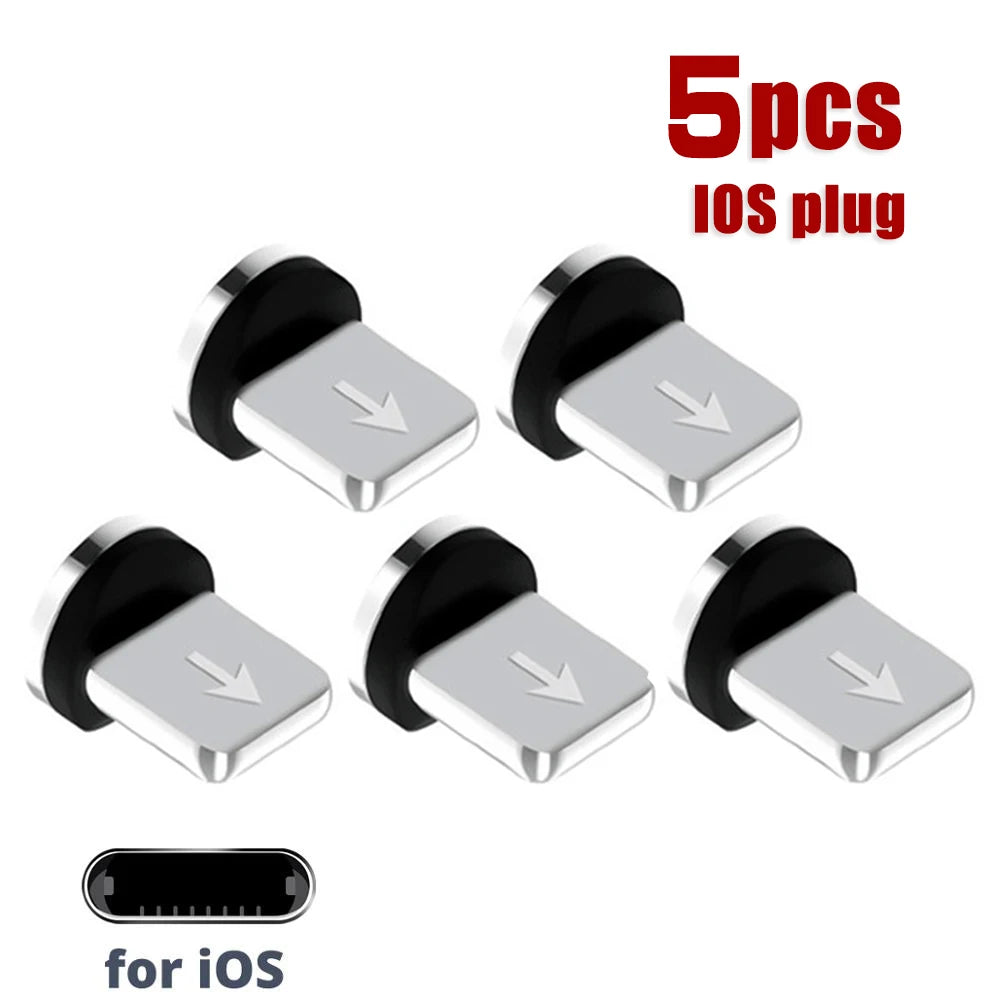 USLION 5 Stücke 360° Rotierende Magnetspitzen – Austauschbare Adapter für Handys, einfach zu bedienen, langlebig