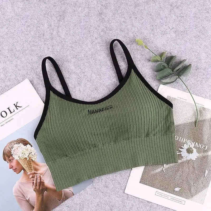 Frauen Premium Sport-BH Neuheit – Sexy und komfortabel, aus Baumwolle mit weichem Tragegefühl. Ideal als Unterwäsche oder Crop-Top für den Fitnessbereich