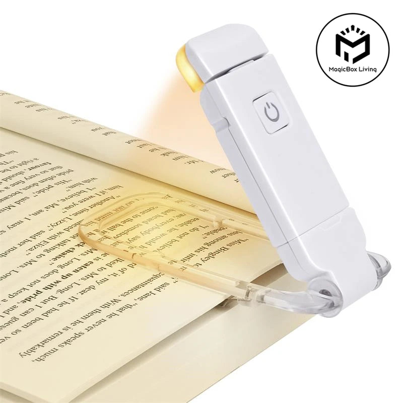 Tragbare LED Leselampe mit USB-Aufladung – Augenfreundliche Buchlampe, die als Lesezeichen und Nachtlicht dient, perfekt für das Lesen im Dunkeln