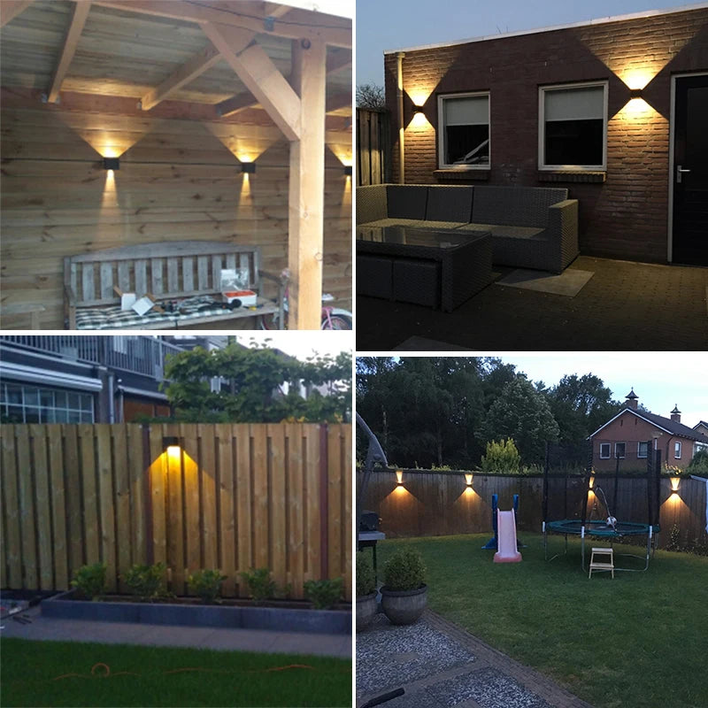 Wasserdichte LED-Wandlampe mit Bewegungssensor – IP65 Schutzklasse, Aluminium-Gartenbeleuchtung für Innen- und Außenbereich, AC90-260V, Quadratförmige Wandlampe