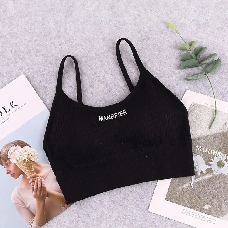 Frauen Premium Sport-BH Neuheit – Sexy und komfortabel, aus Baumwolle mit weichem Tragegefühl. Ideal als Unterwäsche oder Crop-Top für den Fitnessbereich