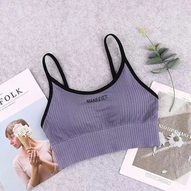 Frauen Premium Sport-BH Neuheit – Sexy und komfortabel, aus Baumwolle mit weichem Tragegefühl. Ideal als Unterwäsche oder Crop-Top für den Fitnessbereich