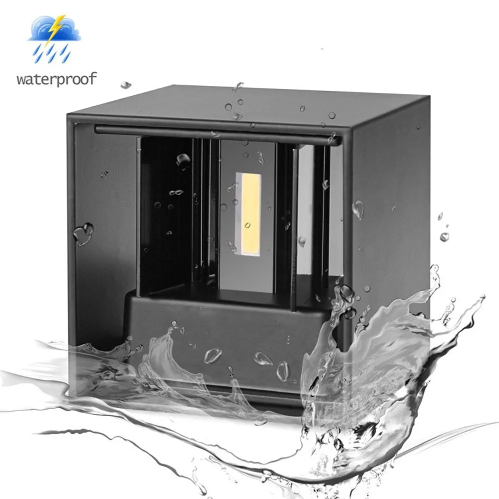 6W/12W Wasserdichte LED-Wandlampe AC85-265V – Modernes Nordic Design, Oberfläche montierbare Wandbeleuchtung für Innenräume, Wohnzimmer, Veranda und Außenbereich
