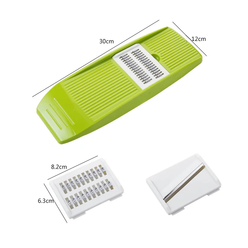 Stainless Steel Mandoline-Slicer mit 3 Austauschbaren Klingen – Vielseitiger Gemüseschneider für Julienne, Kartoffeln und Karotten, Professioneller Küchen-Cutter für Effizientes Schneiden
