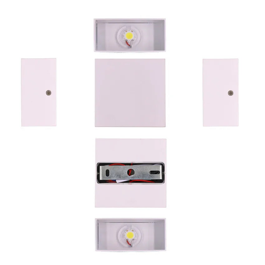 6W/12W Wasserdichte LED-Wandlampe AC85-265V – Modernes Nordic Design, Oberfläche montierbare Wandbeleuchtung für Innenräume, Wohnzimmer, Veranda und Außenbereich
