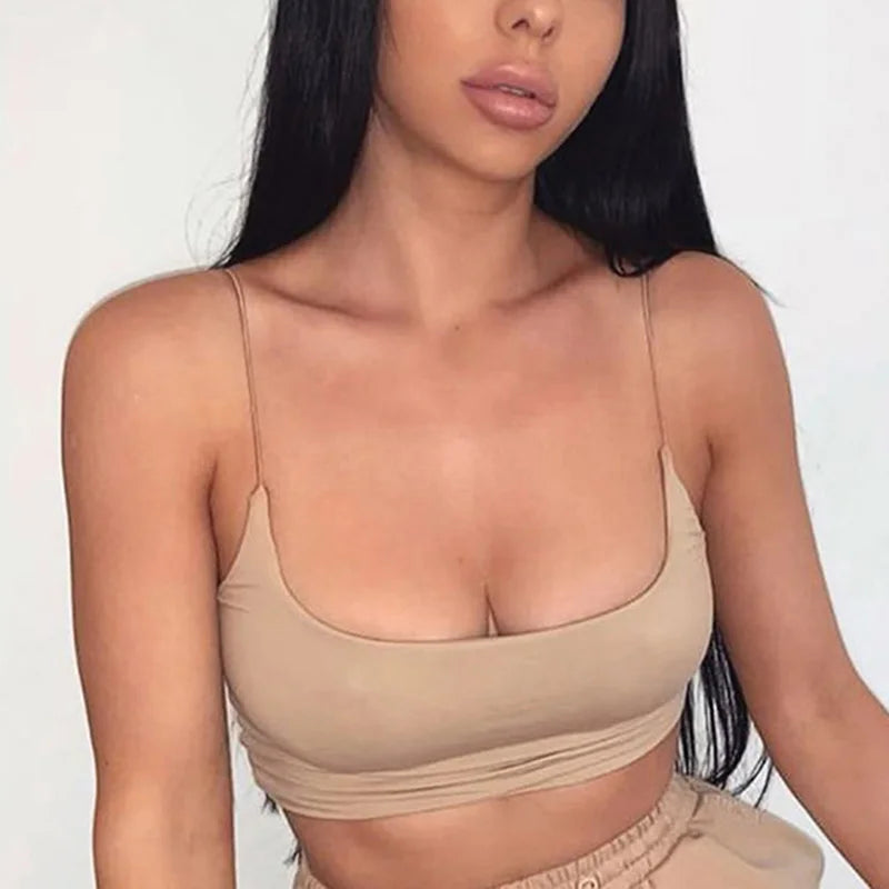 Damen Sommer Camisole Tank Tops – Ärmelloses Baumwoll-Bustier, nahtloses Bandeau-BH Crop Top, ungepolstert für maximalen Komfort