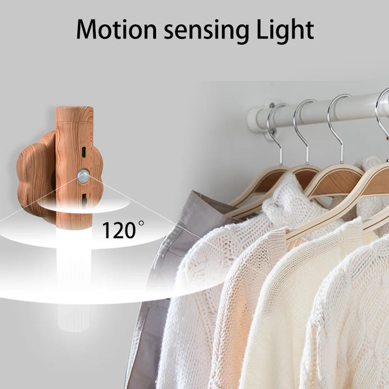 Fackel LED Nachtlicht - Drahtlose Typ-C USB Wand-Lampe für Küchenschränke, Schrank Licht und Nachttisch Beleuchtung, LED Fackel