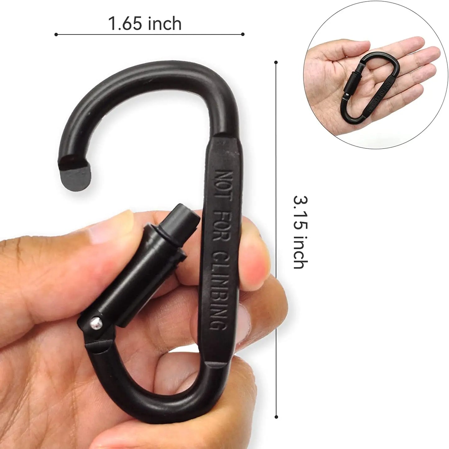 4er Set Karabiner Outdoor