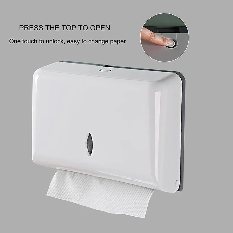Toilettenpapierhalter ohne Bohren - Wandmontierter Spender für Papierhandtücher und Aufbewahrung, Moderner und platzsparender Papiertuchhalter