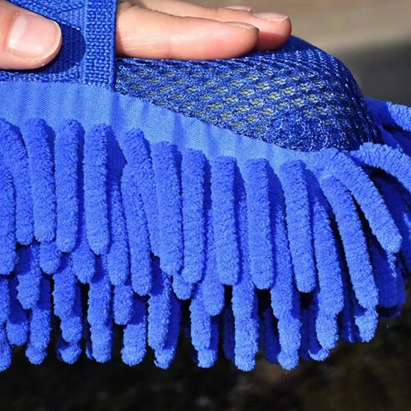 1 Stück Mikrofaserschwamm für Autos – Reinigungs- und Pflege-Set mit Tuch, Bürsten und Handschuh für Detailarbeit