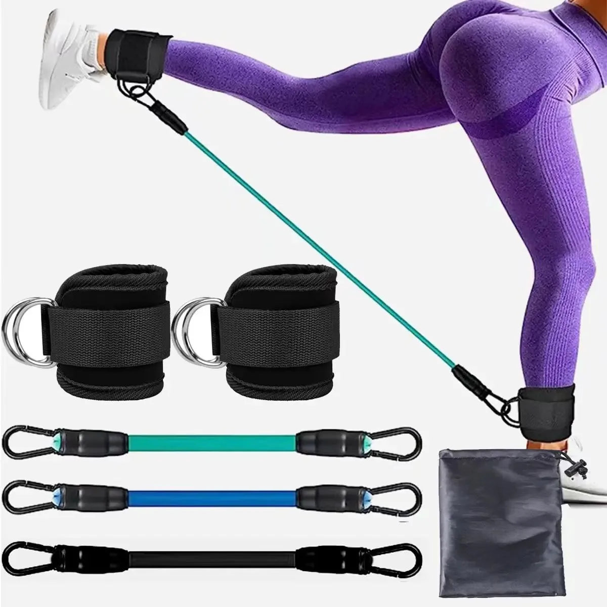 Knöchelriemen-Widerstandsbänder – Elastisches Trainingsband für Hüfte & Beine, Yoga, Pilates, Crossfit & Heimfitness