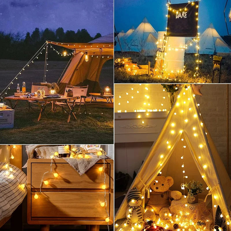 10 m LED-Globus-Lichterkette – USB/Batterie, Mini Fairy Lights, Für Innen- & Außenbereich wie Garten, Zelt & Party