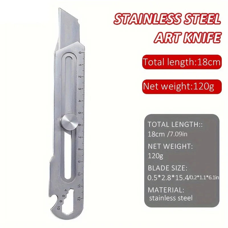 DELIXI Cuttermesser mit SK5-Klinge – Profi-Universalmesser, scharf & einziehbar, für Papier, Stoff, Film, Schaumstoff, Holz, Gummi & Kunststoff