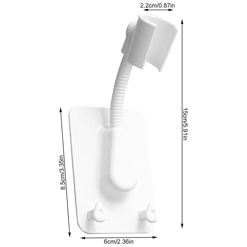 Verstellbarer, selbstklebender Duschkopfhalter – Wandmontierter Halter für Duschköpfe, Universelle Anwendung im Badezimmer und SPA