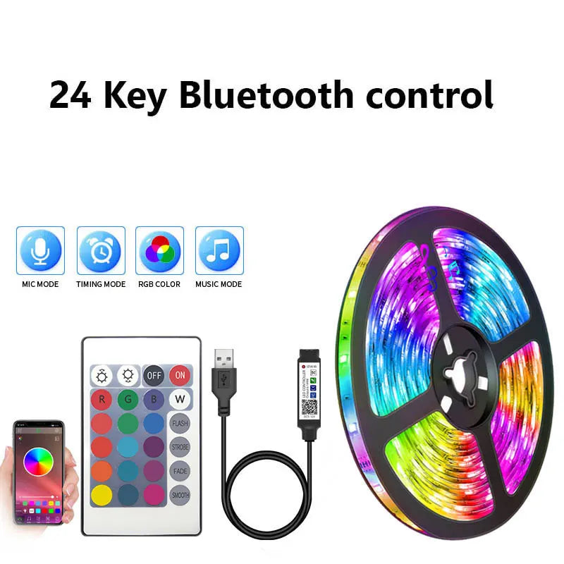 LED Strip 5V „Ice Tape“ – 5050 RGB, WiFi/Bluetooth, 5–10 m