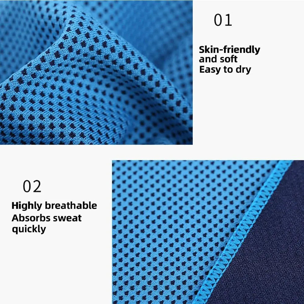 Kreisförmiges Kühltuch mit Silikonverpackung – Schnelltrocknendes Mikrofasertuch für Optimalen Komfort am Strand, Beim Sport und Fitness-Training