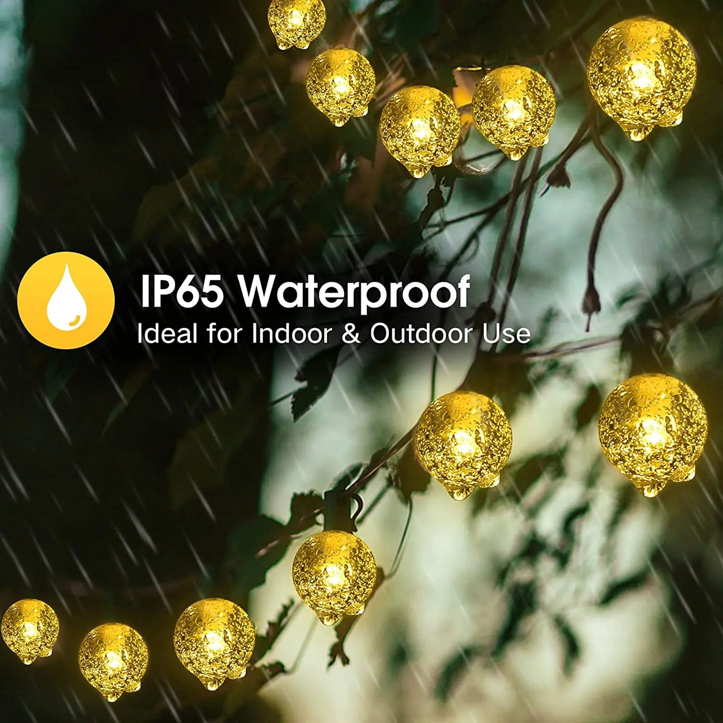 Solarlichterkette Außen – 200 LEDs, IP65 Wetterfest, für Garten & Terrasse