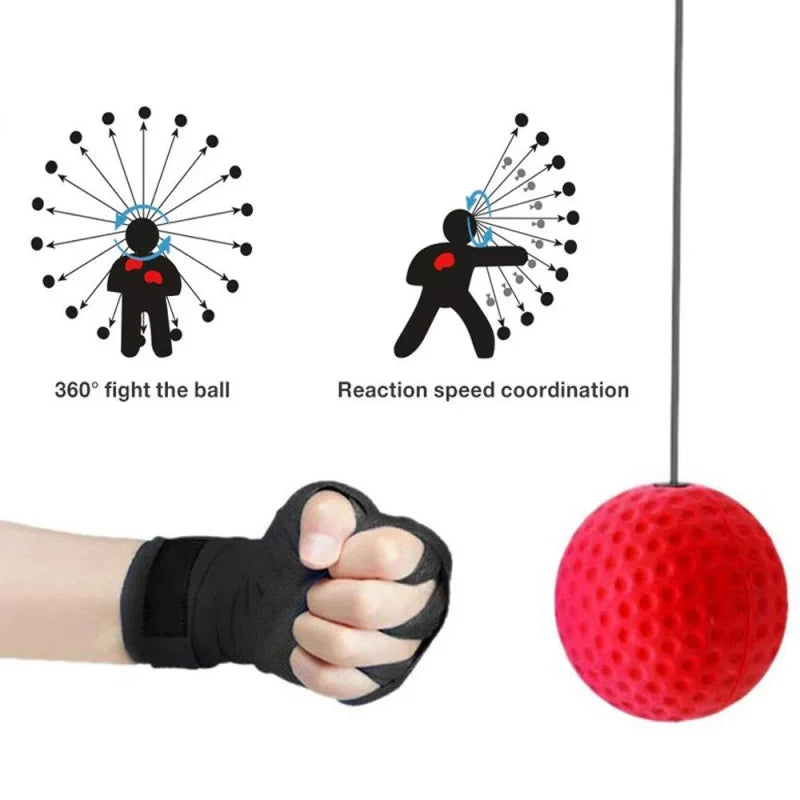 Boxen Speed Ball für MMA und Sanda Training - Kopfmontierter PU-Punchball, Fitnessgerät für Hand-Augen-Reaktion zu für Hause