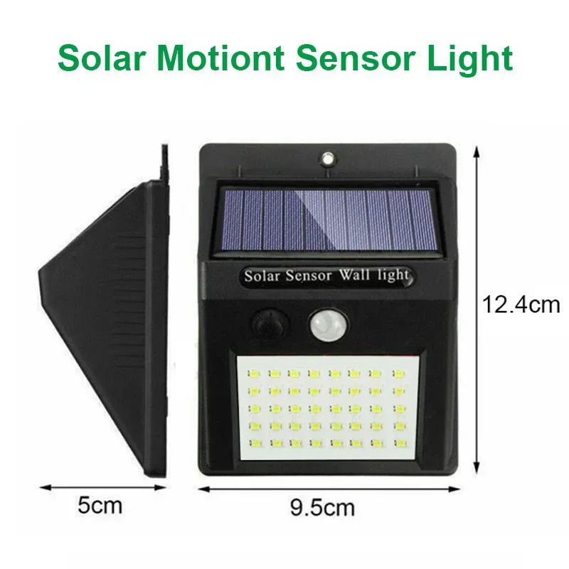 Solar-Wandleuchte mit PIR-Bewegungsmelder, wasserdichte Outdoor-Solarlampe, kabellose Solarstraßenlaterne zur Dekoration von Garten und Außenbereich