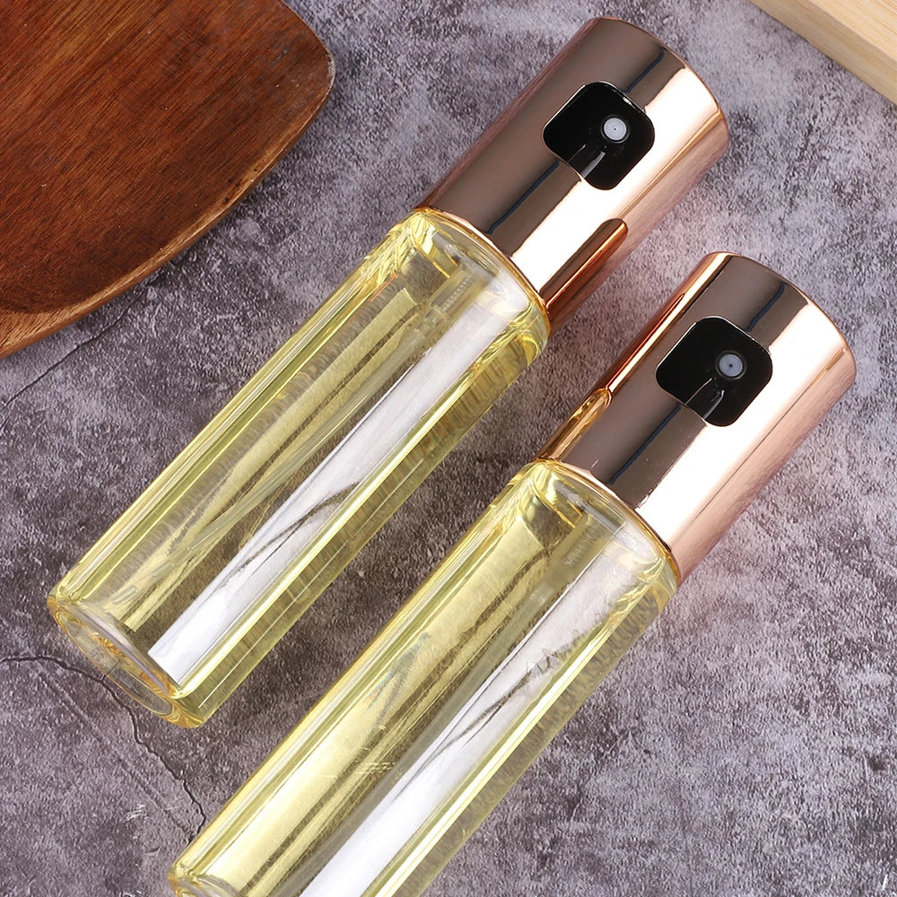 100 ml Glassprühflasche für Olivenöl - Praktischer Sprüher für Küche und Grill - Fördert fettarme Zubereitung und präzises Sprühen, Einfaches Sprühen von Öl