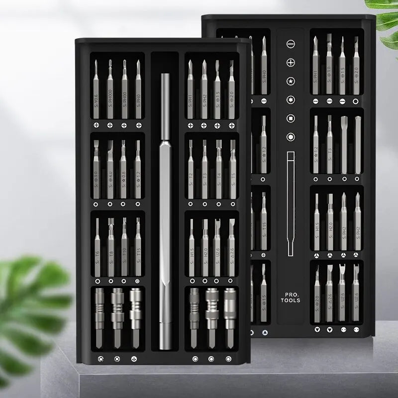 Magnetisches Schraubendreher-Set 63-in-1 Kit – Präzisions-Bits für Elektronik, Computer, PC und Handy – Multifunktionales Wartungswerkzeug