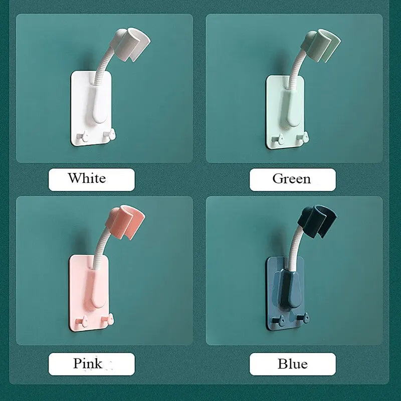 Verstellbarer, selbstklebender Duschkopfhalter – Wandmontierter Halter für Duschköpfe, Universelle Anwendung im Badezimmer und SPA