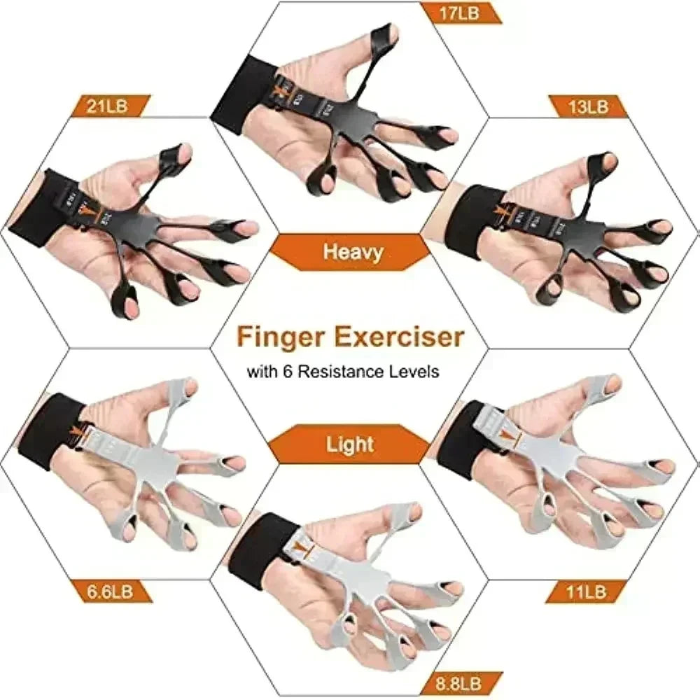 Fingertrainer aus langlebigem Silikon – Griffstärker und Finger-Dehner für Handtherapie, Arthritis-Behandlung und Fitnessübungen