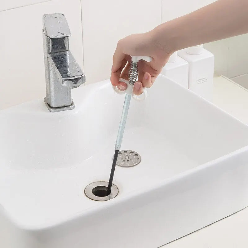 160 cm Abflussreiniger – Flexibles Rohrreinigungswerkzeug aus Federstahl für Küche und Badezimmer, Effektives Entstopfungswerkzeug für Abflüsse und Rohre
