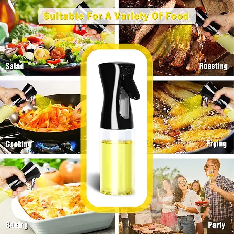 Premium Ölsprüher für Olivenöl - 200/300/500ml - Für Küche, Backen, Camping und BBQ - Praktischer Essig- und Sojasoßensprüher, Einfach und effekiv