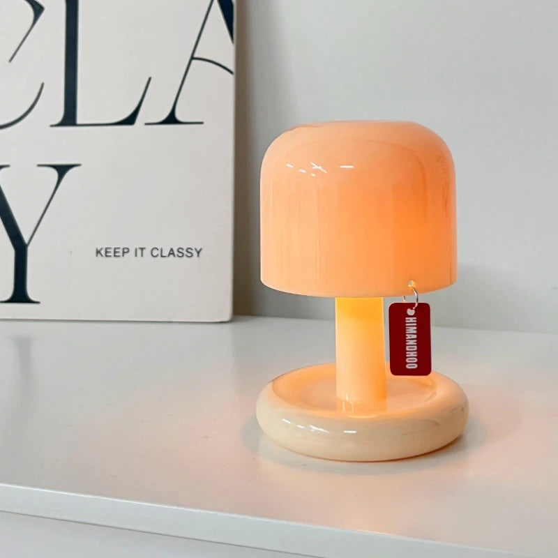 Kreative Mini-Pilzlampe mit Sonnenuntergangseffekt – USB-Aufladbare LED-Nachtlampe für stilvolle Beleuchtung im Schlafzimmer, Wohnzimmer oder Café