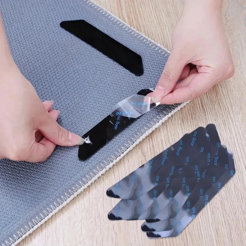 8-40 Stück Anti-Rutsch-Aufkleber für Teppiche – Wiederverwendbare, waschbare Fixier-Pads, verhindern das Aufrollen und Rutschen von Teppichen und Bodenmatten