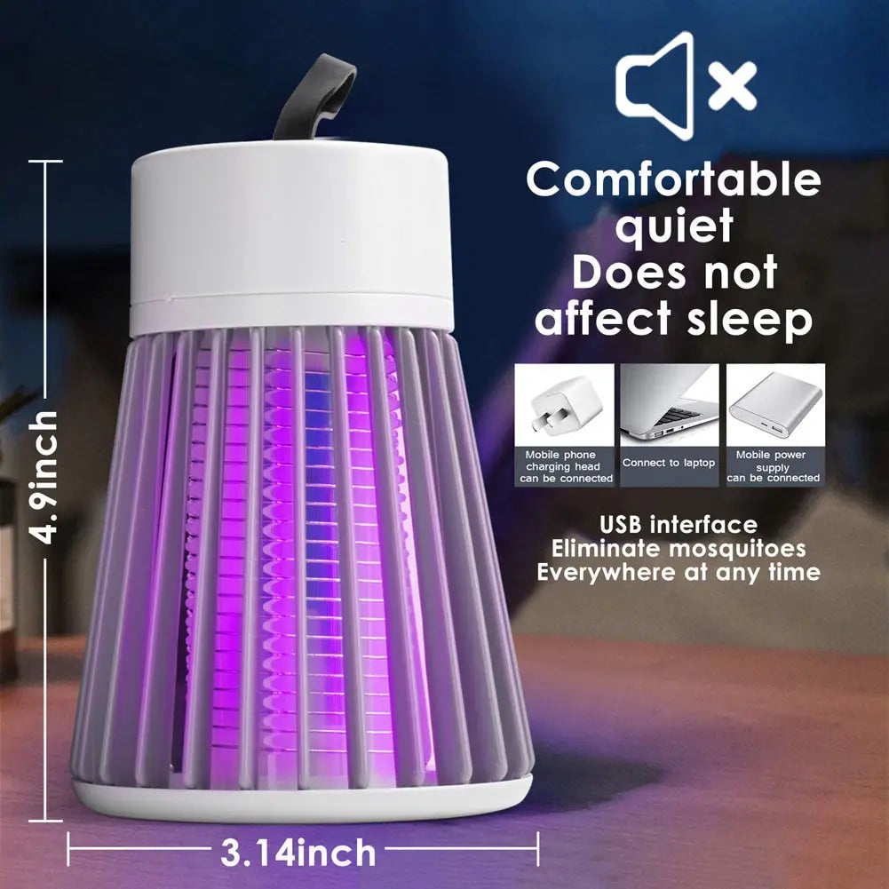 Elektrische Moskito-Killer-Lampe mit USB – Fliegenfalle, Insektenvernichter und Mückenabwehr, ideal für Schlafzimmer und Outdoor, effektiver Mücken- und Insektenfang