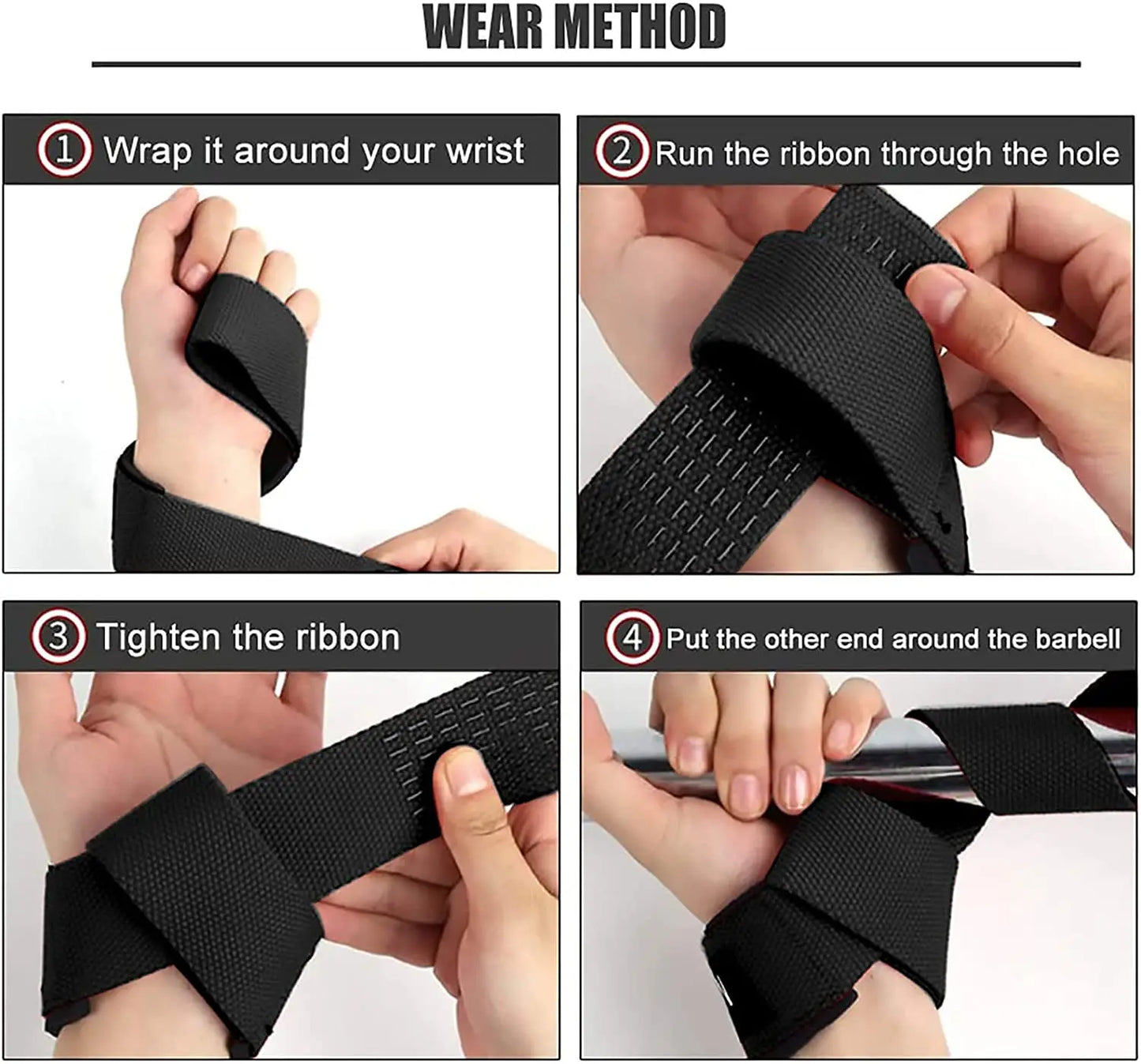 Gewichtheber Zughilfen mit Silikon Grip – Rutschfeste Lifting Straps für mehr Griffkraft beim Training, Deadlifts & Fitness