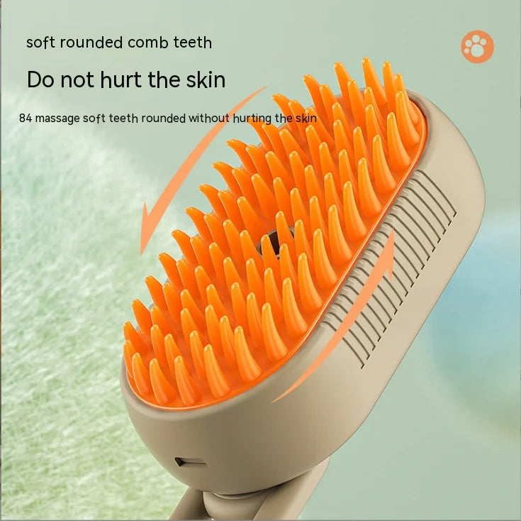 Elektrischer Sprühkamm für Katzen und Hunde – Neuer Pet Spray Comb mit Ein-Knopf-Sprühfunktion, Anti-Fliegenschutz und Massagebürste