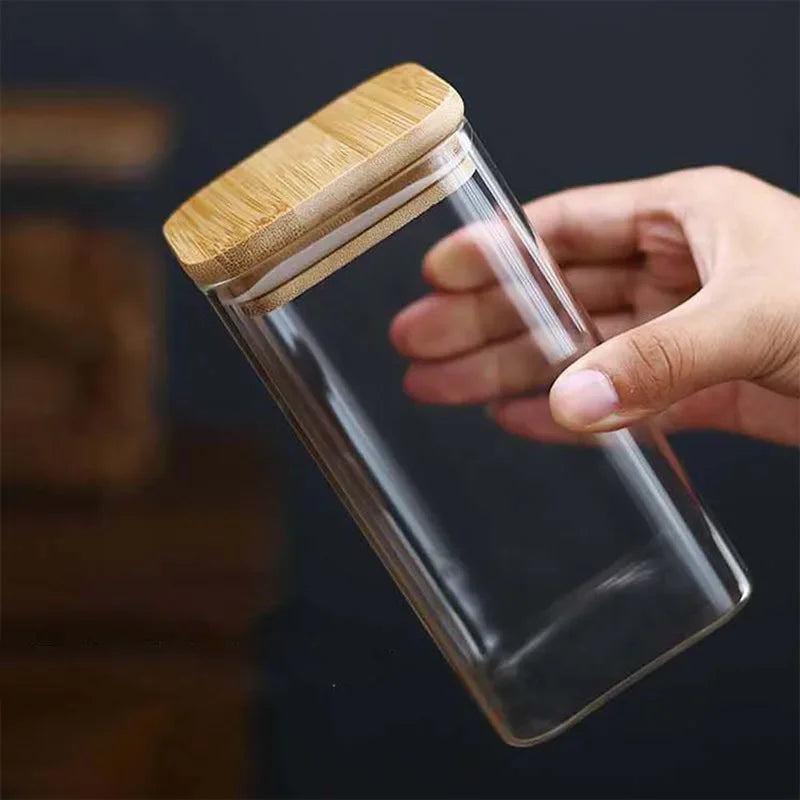 Vorratsglas mit Deckel: Transparenter Behälter für Tee, Kaffeebohnen, Snacks, Nüsse, versiegelte Aufbewahrungsbox