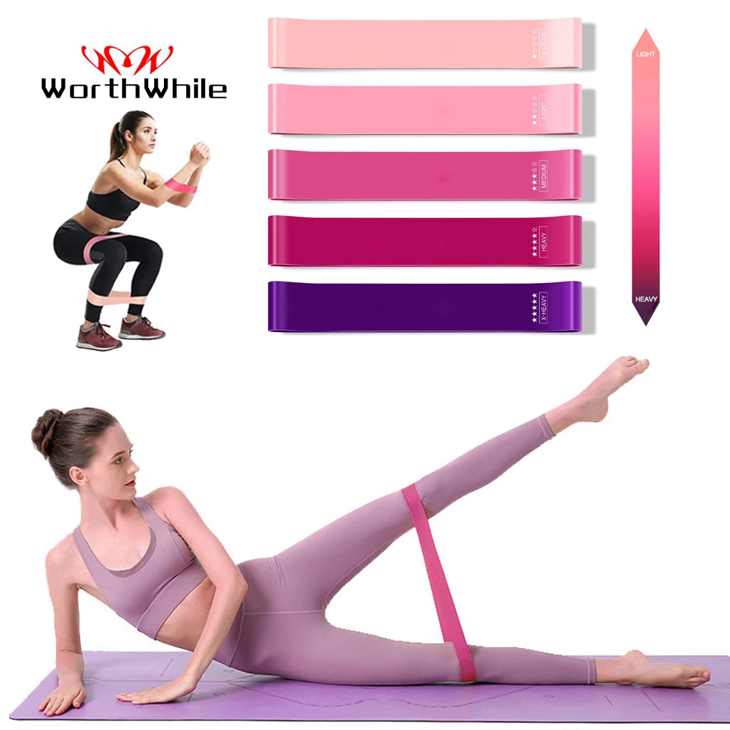 WorthWhile Elastische Widerstandsbänder – Yoga-, Fitness- und Crossfit-Training | Pull-up Unterstützung, Gummibänder für Workout und Gym