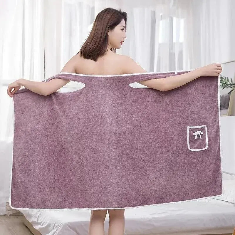 Frauen Badetuch – Tragebares, schnell trocknendes Strand- und Spa-Handtuch für Mädchen, 140x85 cm, ideal für Duschen, Bäder und Fitnessstudio