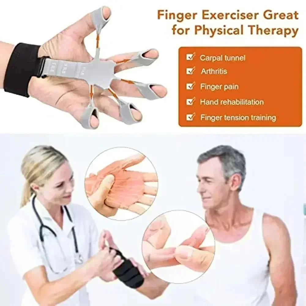 Fingertrainer aus langlebigem Silikon – Griffstärker und Finger-Dehner für Handtherapie, Arthritis-Behandlung und Fitnessübungen