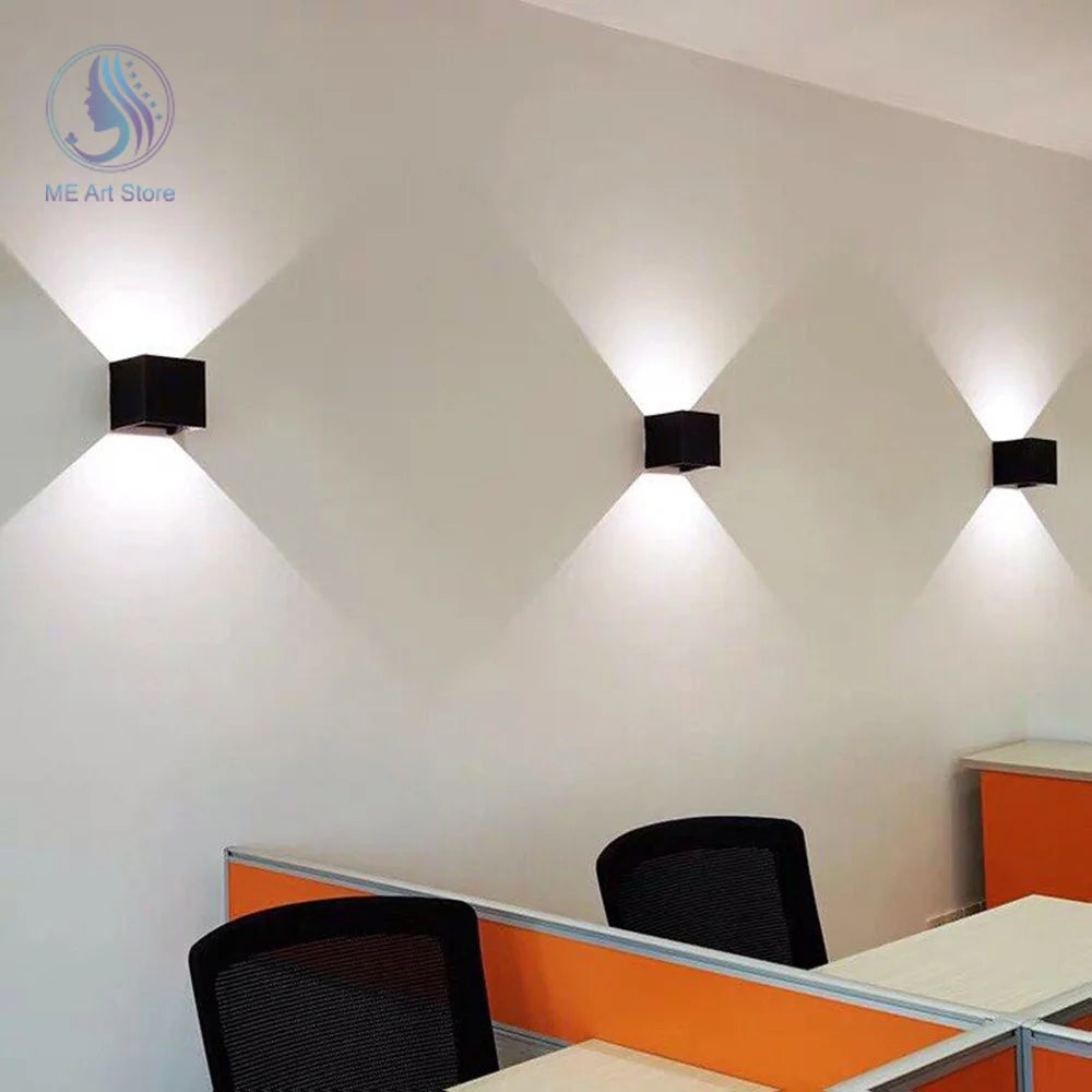 Elegante 6W/12W LED Wandleuchte aus Aluminium für den Innenbereich – Warmweiß/Kaltweiß Licht – Ideal für Flur, Schlafzimmer, Balkon – Dekorative Lampe für Nachttisch, Wohnzimmer und mehr