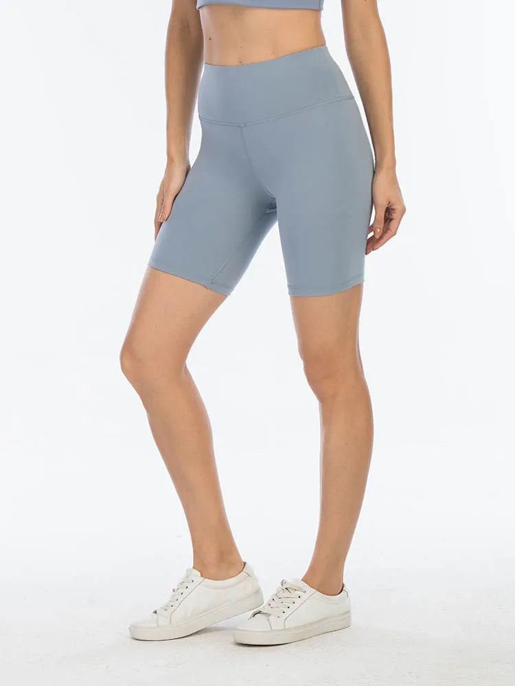 Hochwertige Gym Shorts für Damen – 14 Farben, Skinny Stretch, hohe Taille, einfarbig, ideal für Fitness und Sport