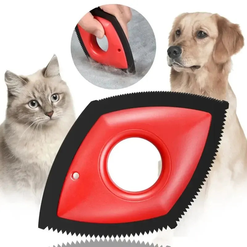 4-in-1 Tierhaarentferner Bürste – Wiederverwendbares Gummi-Reinigungswerkzeug für Hunde- & Katzenhaare auf Sofa, Auto & Kleidung