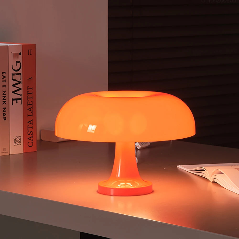 Klassische Dimmbare Pilz-Tischlampe – Modernes Bauhaus-Design für eine Stilvolle Schlafzimmeratmosphäre mit LED-Lichtquelle