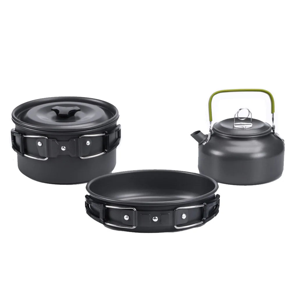 Camping Kochgeschirr Set aus Aluminium