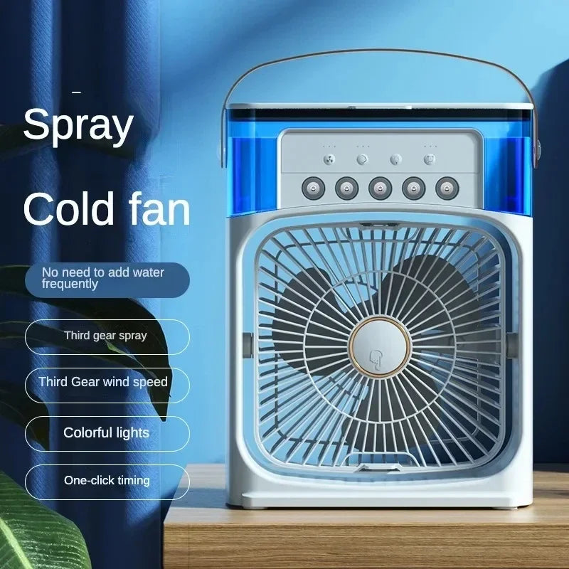 3-in-1 Luftbefeuchter, Ventilator und Klimaanlage – Kompakter Luftkühler mit drei Geschwindigkeitsstufen für Zuhause und Büro, Hydrokühlung, 2024 Modell, Multifunktionaler kühlender Luftbefeuchter